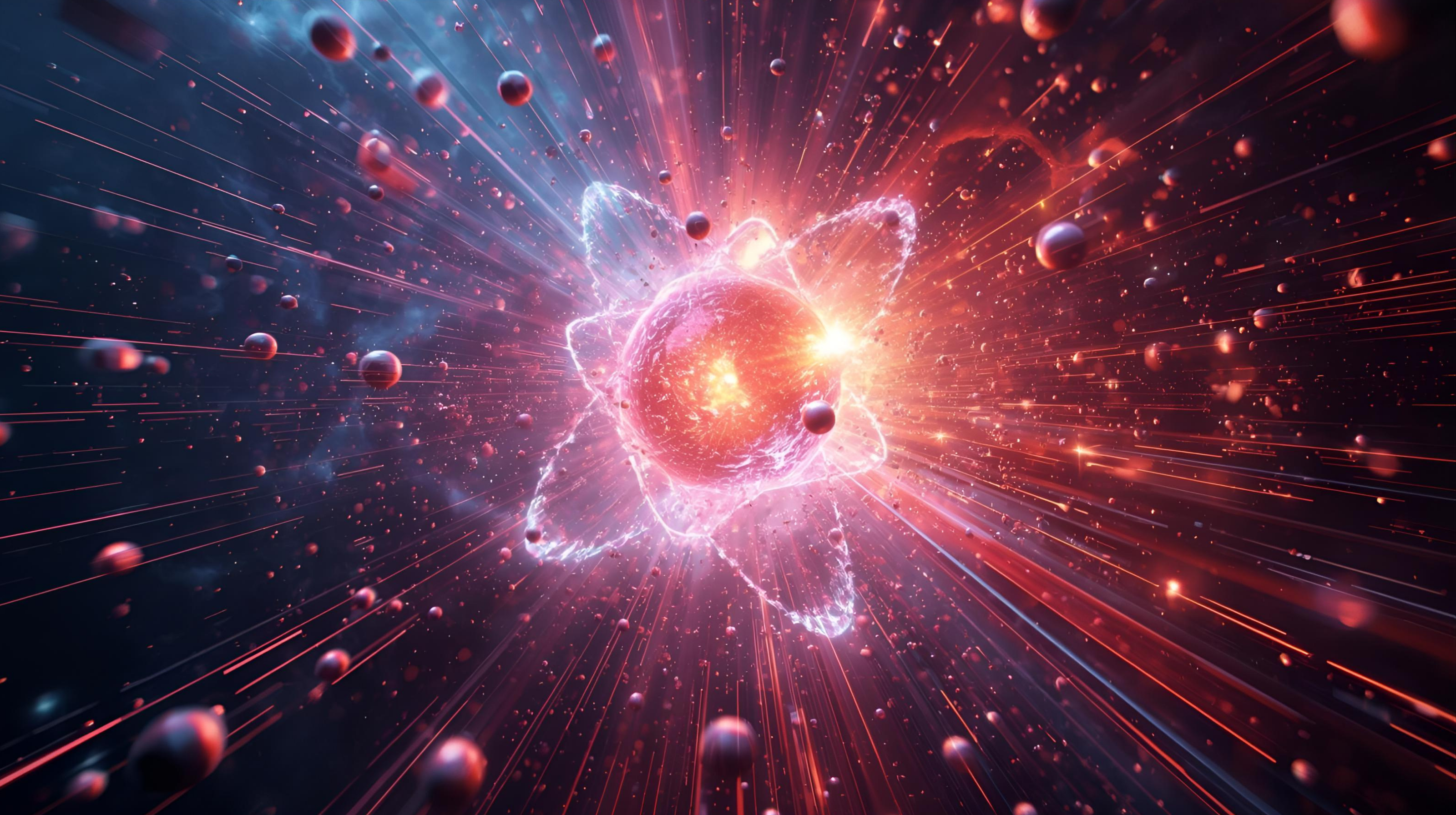 Nuclear fission illustration banner